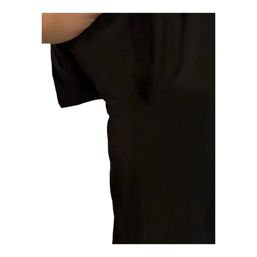 CAPELLE Men's Miami IPANEMA button down Collar shirt in black short sleeve XXL